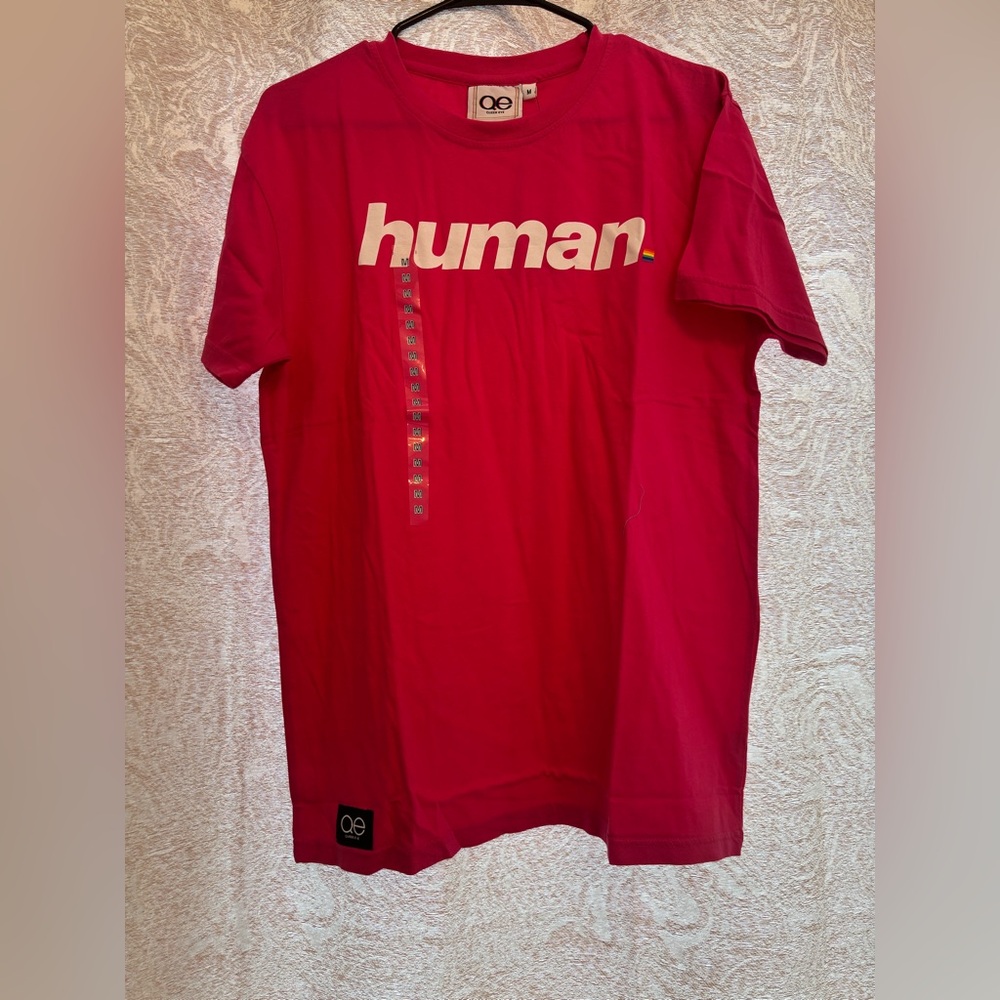 Queer Eye Official Magenta “Human” Tee | Pride Collection | Size M | NWT